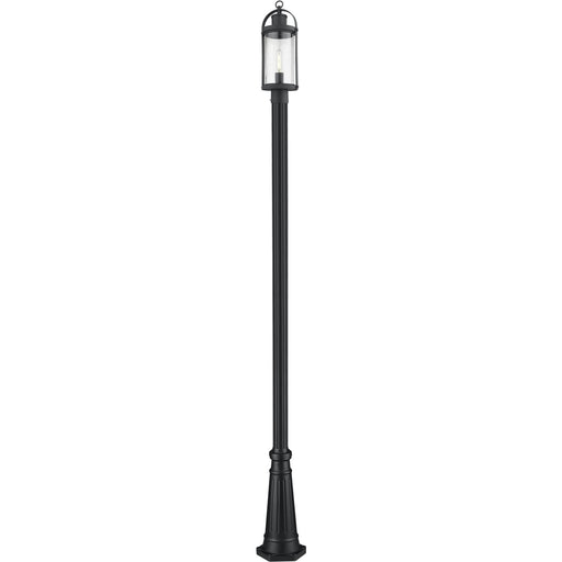 Roundhouse Black Outdoor Post Mounted Fixture - Outdoor Post Mounted Fixture
