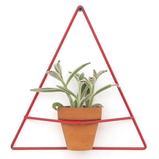 Wall Triangle Red Planter - Planters_Wall