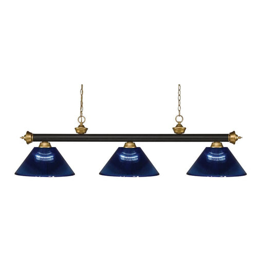 Z-Lite Riviera Bronze Satin Gold Island Billiard Pendant 200-3BRZ+SG-ARDB - Island/Billiard