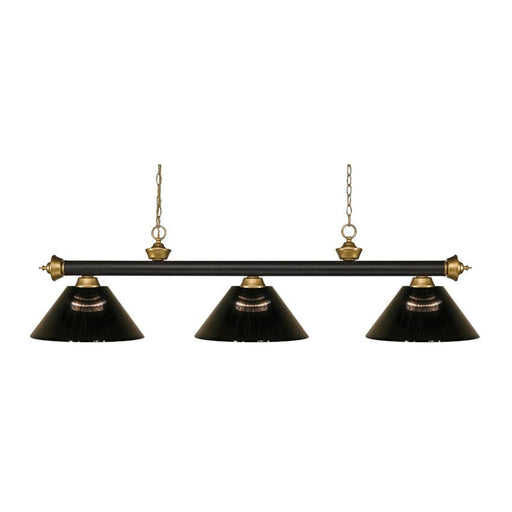 Z-Lite Riviera Bronze Satin Gold Island Billiard Pendant 200-3BRZ+SG-ARS - Island/Billiard