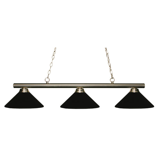 Z-Lite Sharp Shooter Brushed Nickel Island Billiard Pendant 155-3BN-MMB - Island/Billiard
