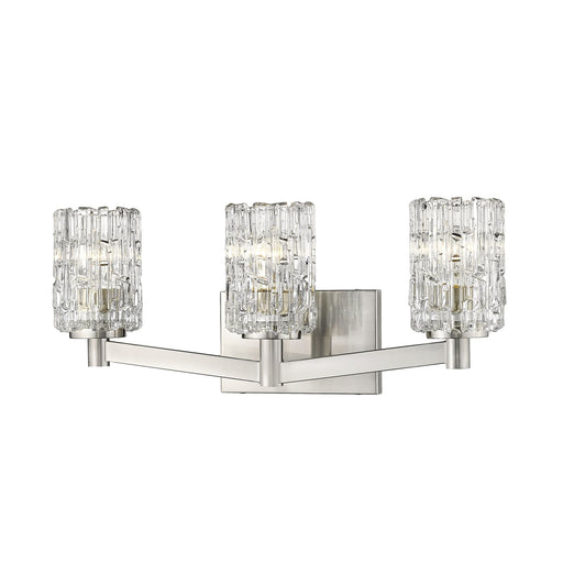Aubrey Brushed Nickel 3 Light Vanity - Bath & Vanity