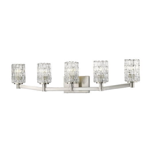 Aubrey Brushed Nickel 5 Light Vanity - Bath & Vanity