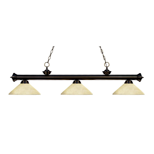 Z-Lite Riviera Bronze Island Billiard Pendant 200-3BRZ-AGM14 - Island/Billiard