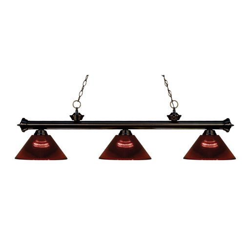 Z-Lite Riviera Bronze Island Billiard Pendant 200-3BRZ-ARBG - Island/Billiard