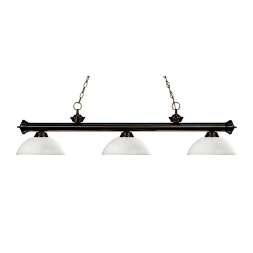 Z-Lite Riviera Bronze Island Billiard Pendant 200-3BRZ-DMO14 - Island/Billiard