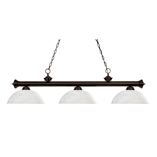 Z-Lite Riviera Bronze Island Billiard Pendant 200-3BRZ-DWL14 - Island/Billiard