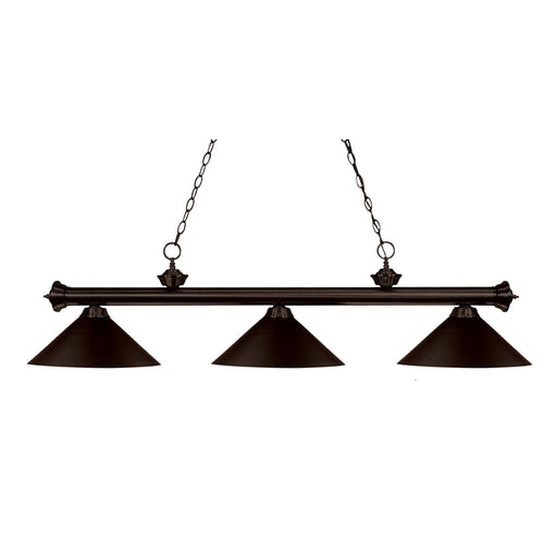 Z-Lite Riviera Bronze Island Billiard Pendant 200-3BRZ-MBRZ - Island/Billiard
