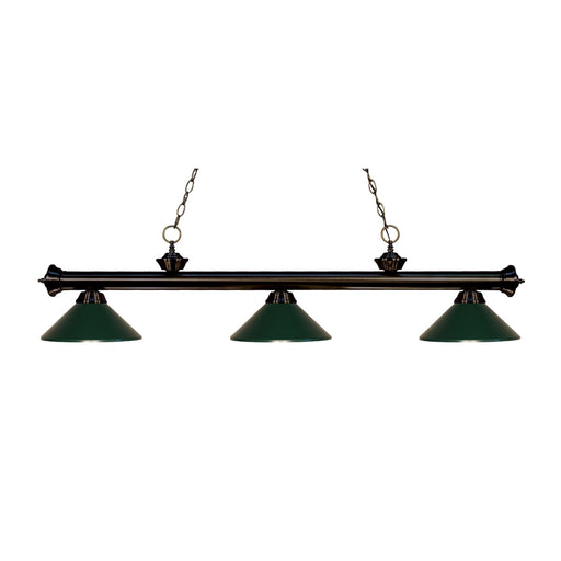 Z-Lite Riviera Bronze Island Billiard Pendant 200-3BRZ-MDG - Island/Billiard