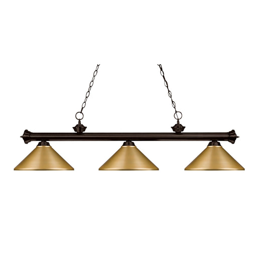 Z-Lite Riviera Bronze Island Billiard Pendant 200-3BRZ-MSG - Island/Billiard