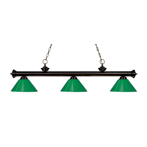 Z-Lite Riviera Bronze Island Billiard Pendant 200-3BRZ-PGR - Island/Billiard