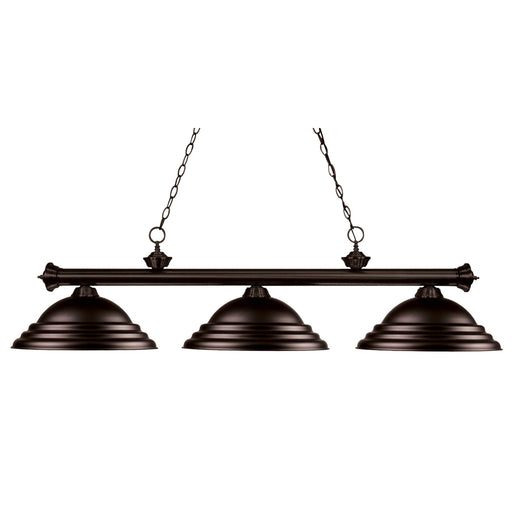 Z-Lite Riviera Bronze Island Billiard Pendant 200-3BRZ-SBRZ - Island/Billiard