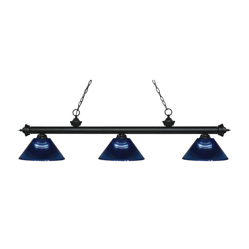 Z-Lite Riviera Matte Black Island Billiard Pendant 200-3MB-ARDB - Island/Billiard
