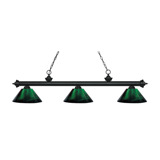 Z-Lite Riviera Matte Black Island Billiard Pendant 200-3MB-ARG - Island/Billiard