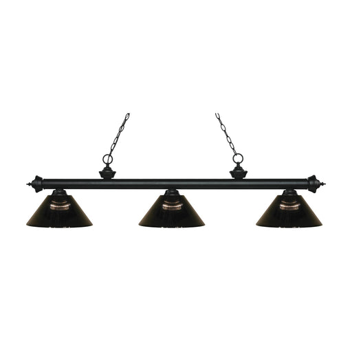 Z-Lite Riviera Matte Black Island Billiard Pendant 200-3MB-ARS - Island/Billiard