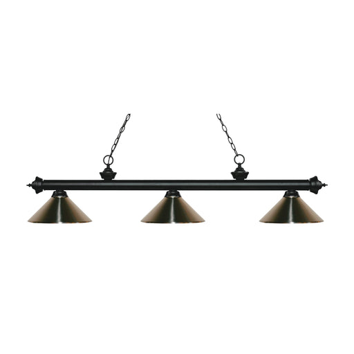 Z-Lite Riviera Matte Black Island Billiard Pendant 200-3MB-MBN - Island/Billiard