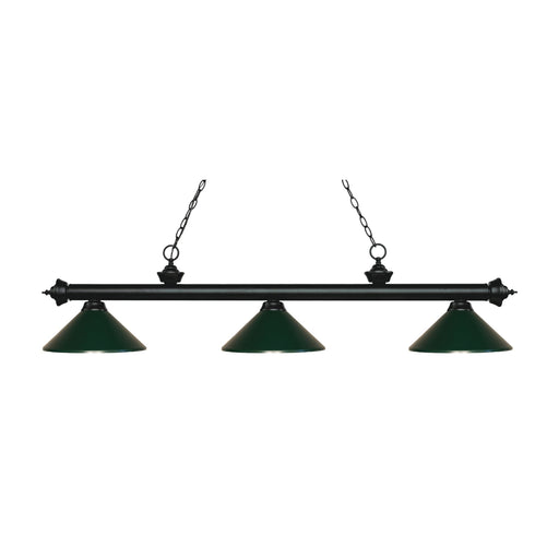 Z-Lite Riviera Matte Black Island Billiard Pendant 200-3MB-MDG - Island/Billiard