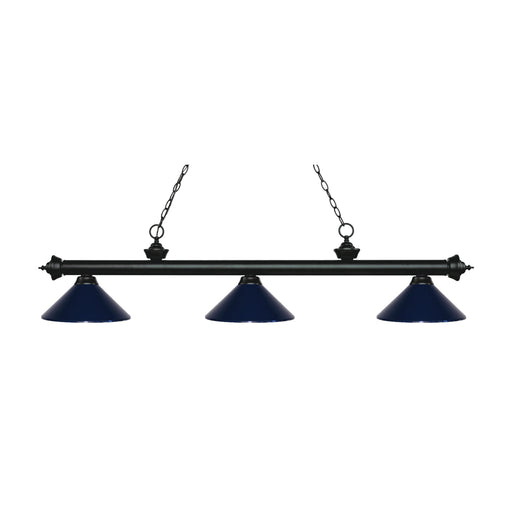 Z-Lite Riviera Matte Black Island Billiard Pendant 200-3MB-MNB - Island/Billiard
