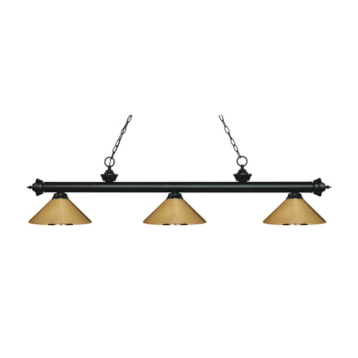 Z-Lite Riviera Matte Black Island Billiard Pendant 200-3MB-MPB - Island/Billiard