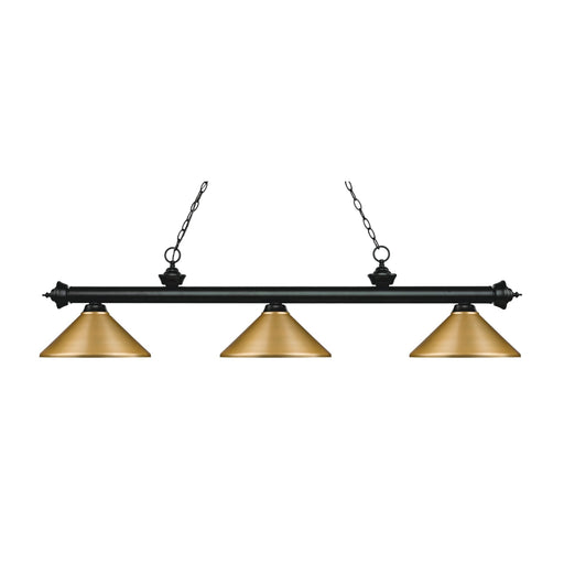 Z-Lite Riviera Matte Black Island Billiard Pendant 200-3MB-MSG - Island/Billiard