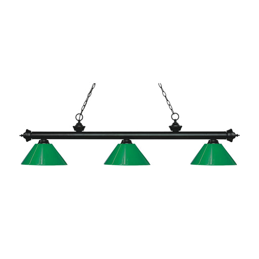 Z-Lite Riviera Matte Black Island Billiard Pendant 200-3MB-PGR - Island/Billiard