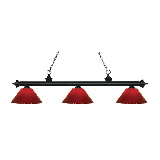 Z-Lite Riviera Matte Black Island Billiard Pendant 200-3MB-PRD - Island/Billiard