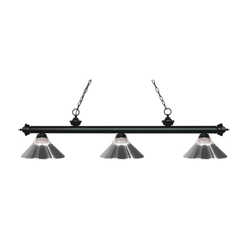 Z-Lite Riviera Matte Black Island Billiard Pendant 200-3MB-RCH - Island/Billiard