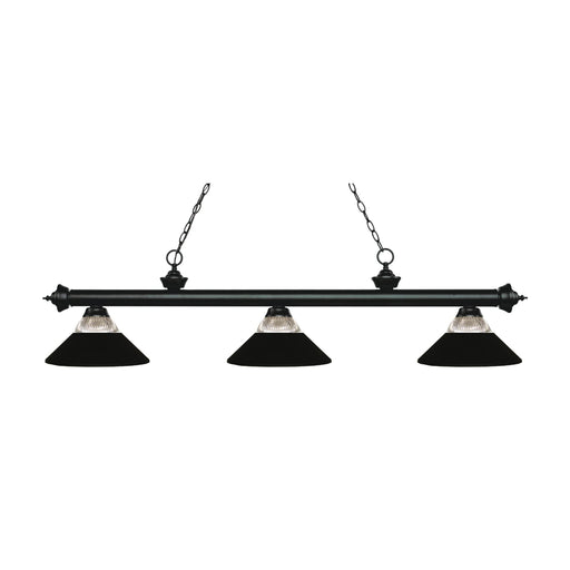 Z-Lite Riviera Matte Black Island Billiard Pendant 200-3MB-RMB - Island/Billiard