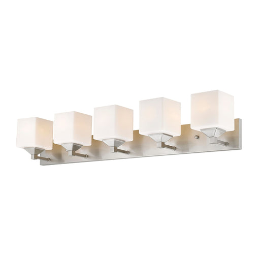 Z-Lite Quube Brushed Nickel Vanity 2104-5V - Bath & Vanity