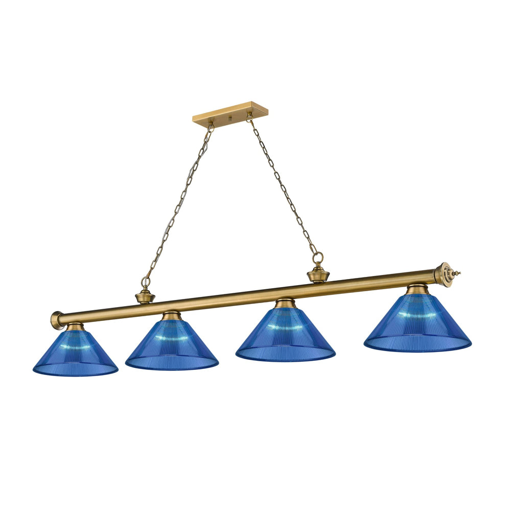 Z-Lite Cordon Rubbed Brass 4 Light Billiard 2306-4RB-ARDB - Island/Billiard