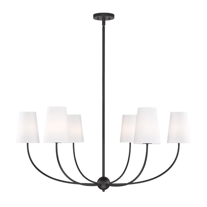 Z-Lite Shannon Matte Black 6 Light Chandelier 3040-42MB - Chandeliers