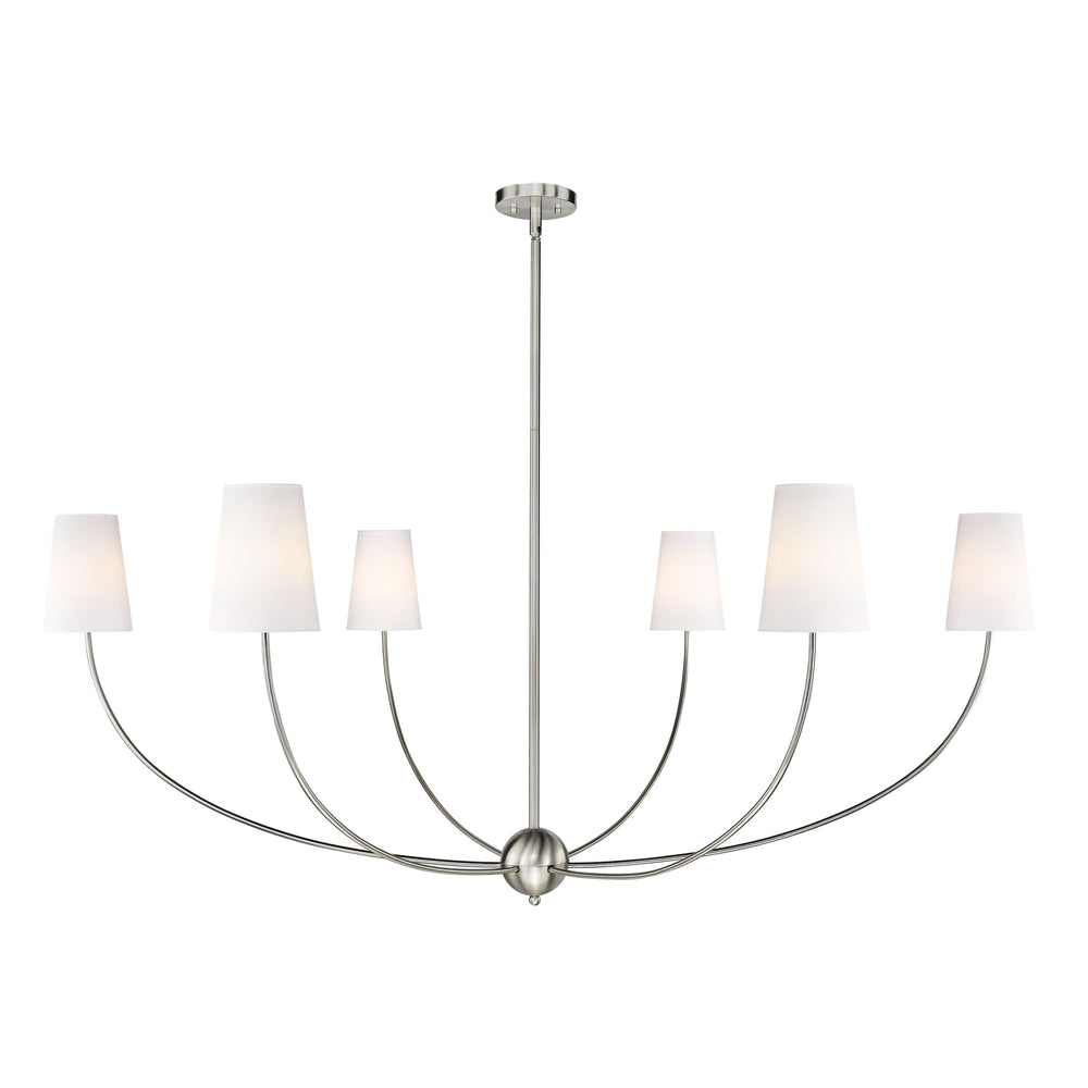 Z-Lite Shannon Brushed Nickel 6 Light Chandelier 3040-62BN - Chandeliers