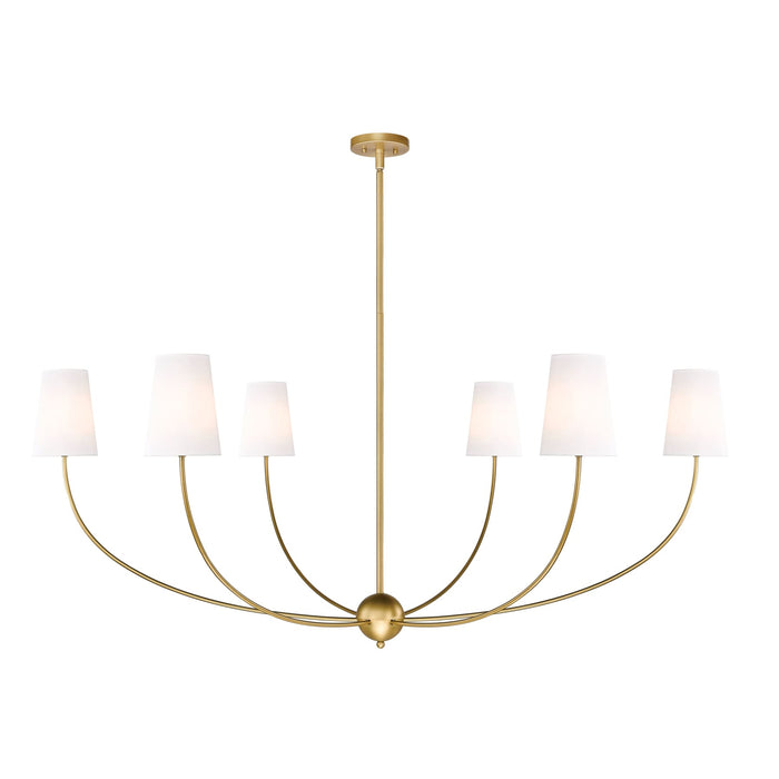 Z-Lite Shannon Rubbed Brass 6 Light Chandelier 3040-62RB - Chandeliers