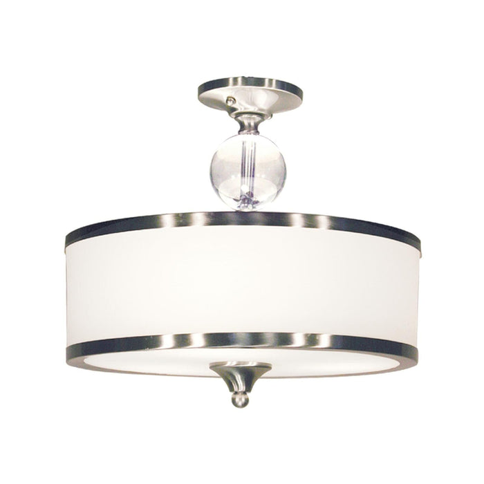 Cosmopolitan Brushed Nickel Semi-Flushmount - Semi-Flushmounts