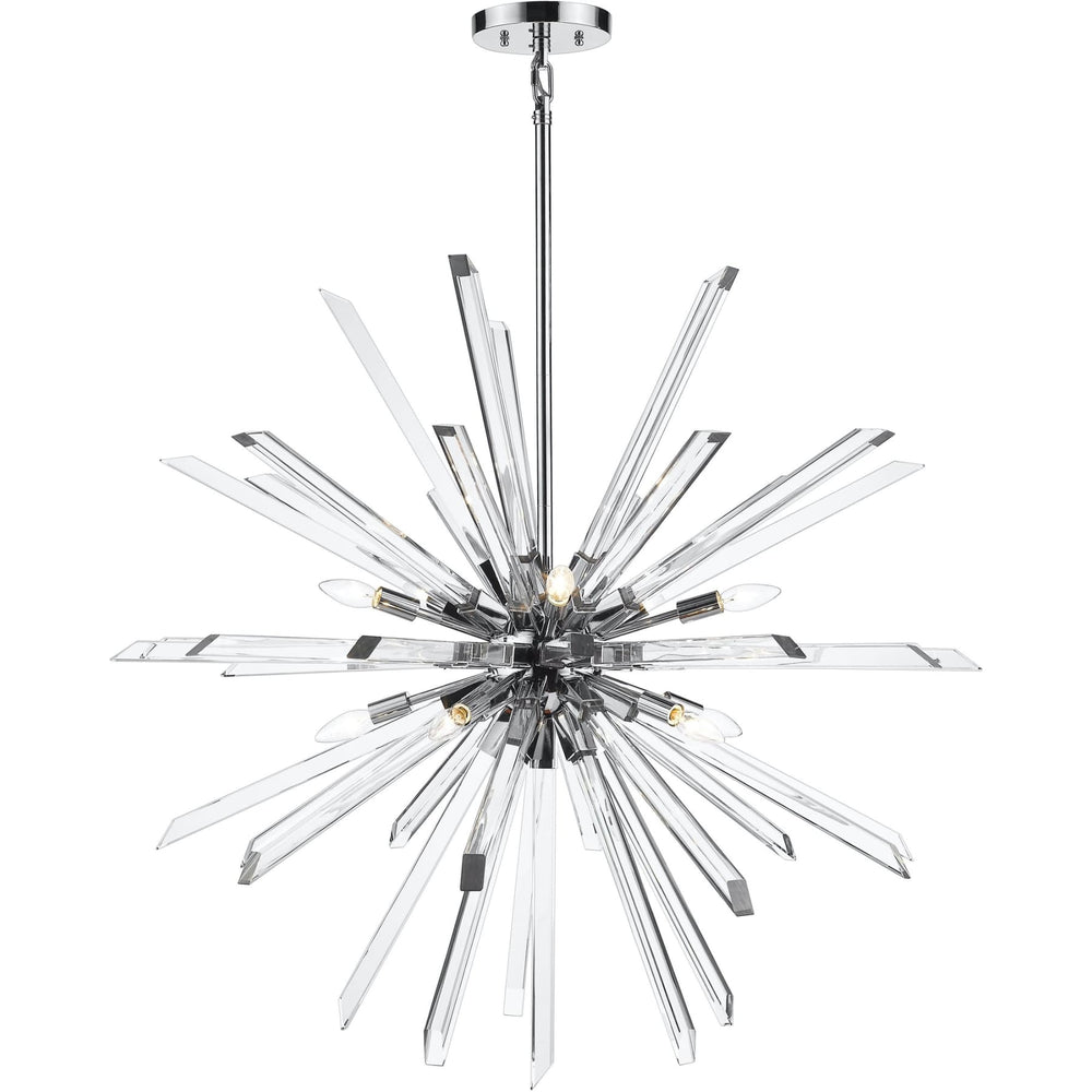 Burst Chrome Chandelier - Chandelier