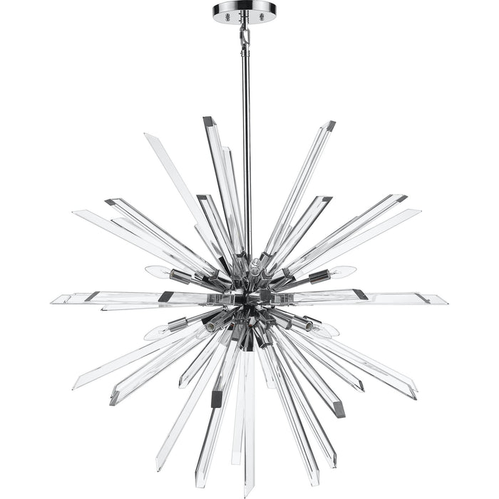 Burst Chrome Chandelier - Chandelier