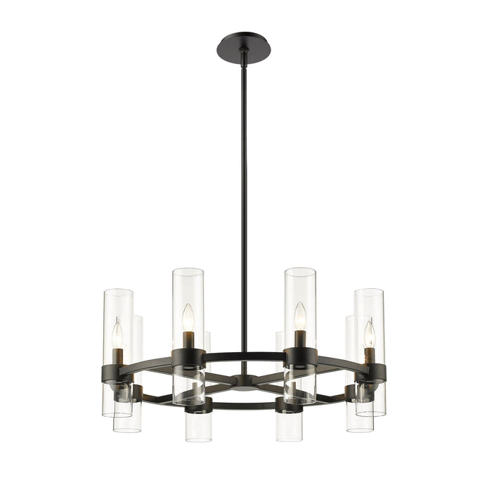 Z-Lite Datus Matte Black Chandelier 4008-8MB - Chandeliers