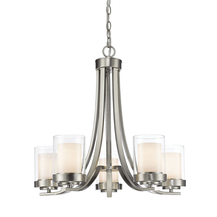 Z-Lite Willow Brushed Nickel Chandelier 426-5-BN - Chandeliers