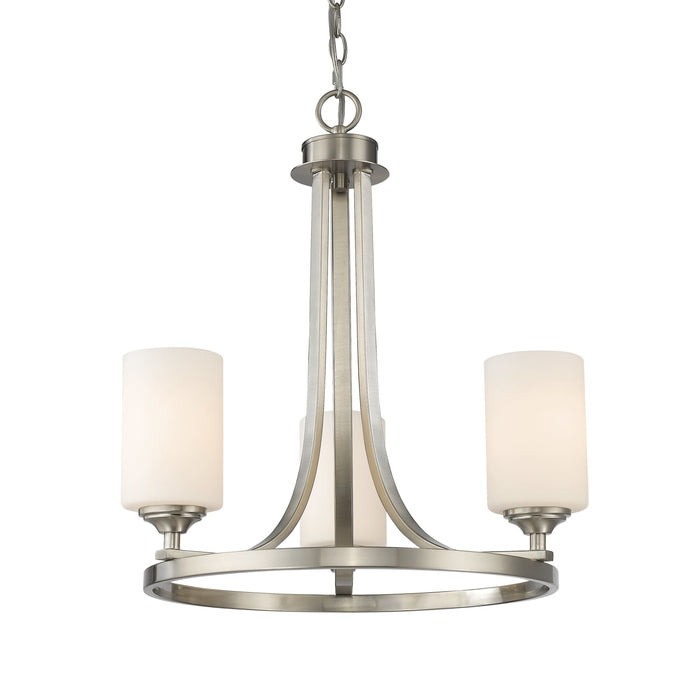 Z-Lite Bordeaux Brushed Nickel Chandelier 435-3BN - Chandeliers