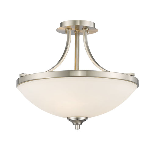 Bordeaux Brushed Nickel Semi-Flushmount - Semi-Flushmounts