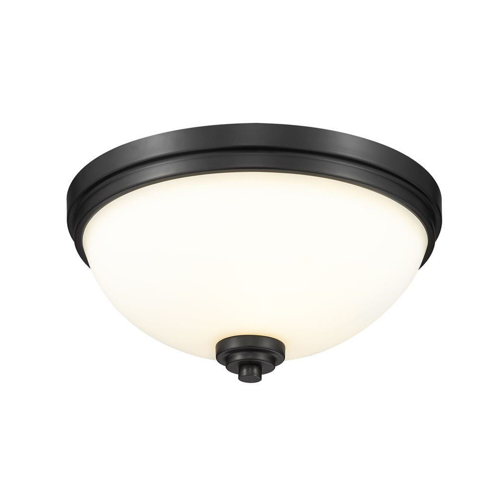 Ashton Matte Black 3 Light Flushmount - Flushmounts