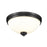 Ashton Matte Black 3 Light Flushmount - Flushmounts