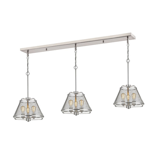 Iuka Brushed Nickel Island Billiard Pendant - Island/Billiard