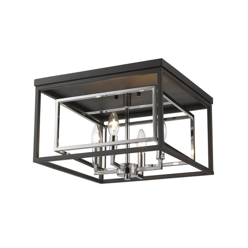 Euclid Chrome Matte Black Flushmount - Flushmounts