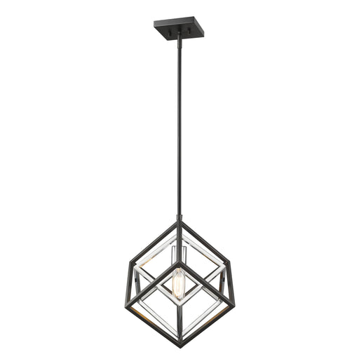 Euclid Chrome Matte Black Mini-Pendant - Mini-Pendants