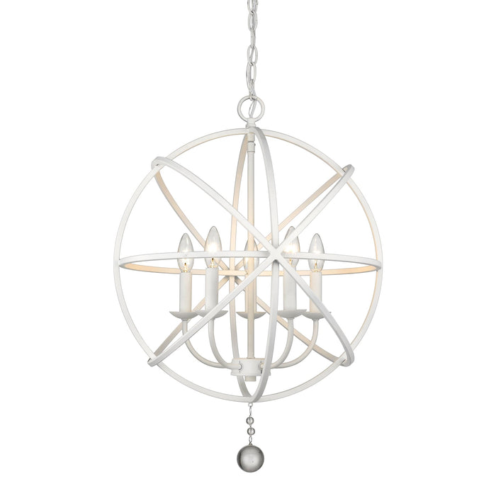 Z-Lite Tull Matte White Chandelier 458-20MW - Chandeliers