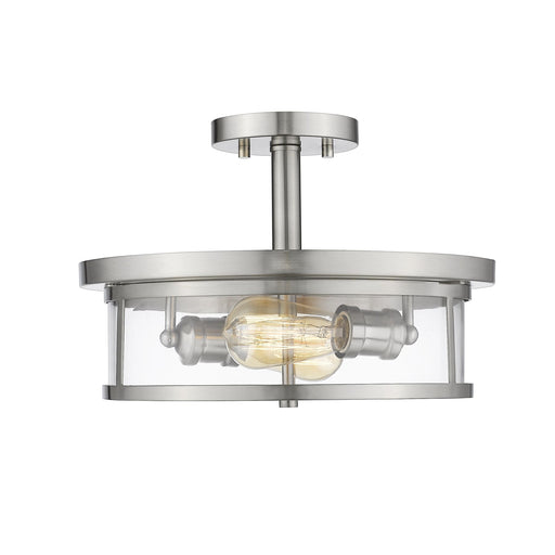 Z-Lite Savannah Brushed Nickel Semi-Flushmount 462SF14-BN - Semi-Flushmounts