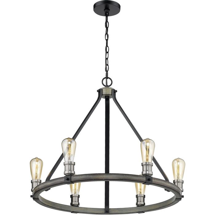 Kirkland Ashen Barnboard Chandelier - Chandelier