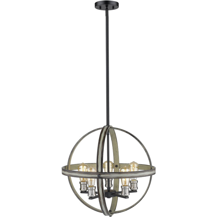 Kirkland Ashen Barnboard Pendant - Pendant