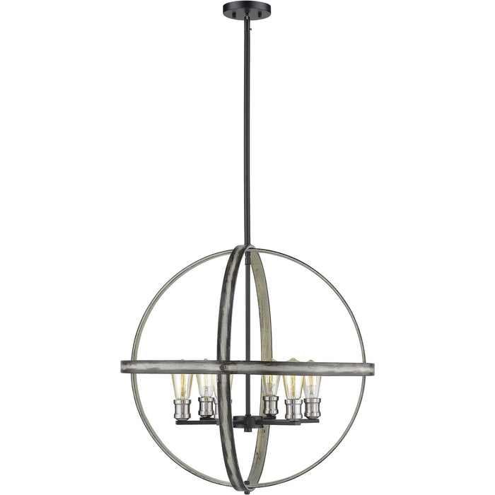 Kirkland Ashen Barnboard Pendant - Pendant